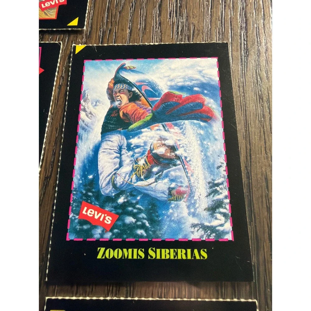 Vintage 1991 Levis Trading Cards Lot of‎ 7 Radical 90s Characters Promo Rare